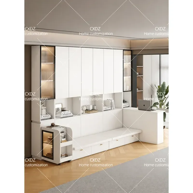 Zhiguang goes to the living room to paint the sofa floor, box, card seat, sofa bookcase, integrated storage box type small