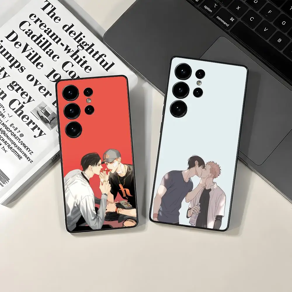 Cartoon BL 19 Days Comics Phone Case For Samsung Galaxy S26 S25 Ultra Plus Phone Case Satin Glossy Colorful Protective