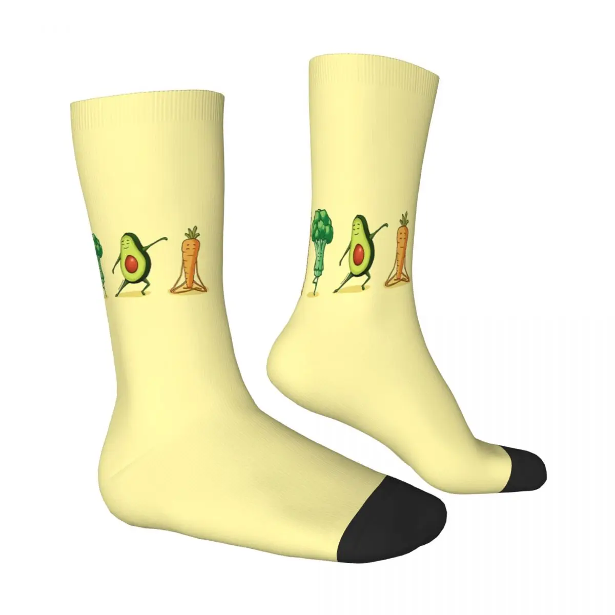 Broccoli Avocado Carrot Yoga Socks Male Mens Women Autumn Stockings Printed