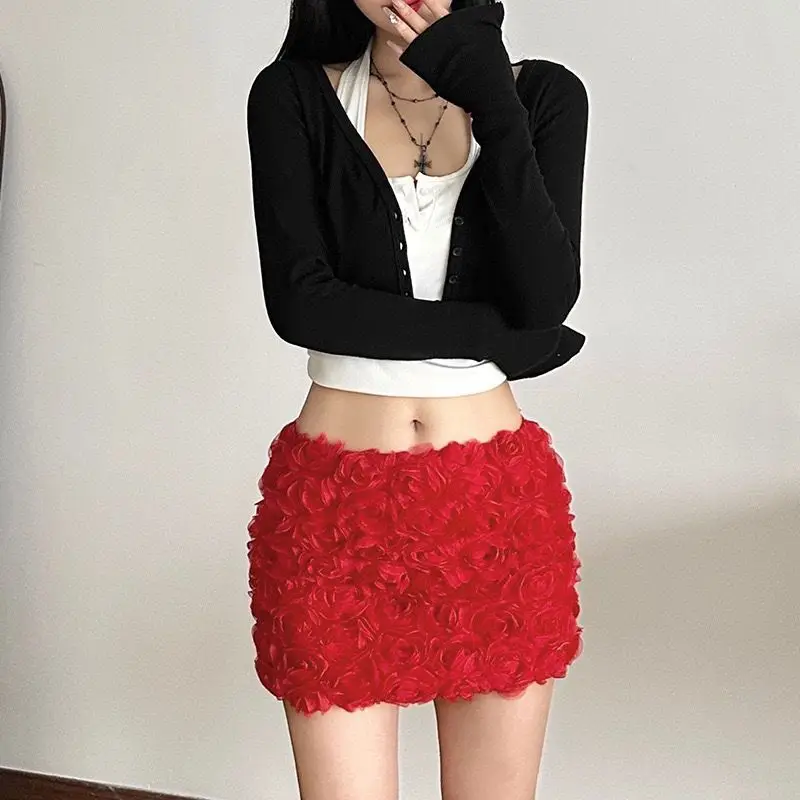 New 3d Rose Flower Skirt for Women