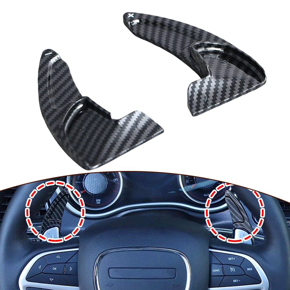 

Newest Carbon Fiber Steering Wheel Paddle Shifter Extension For Dodge For Challenger Direct Replacement Car Accessories