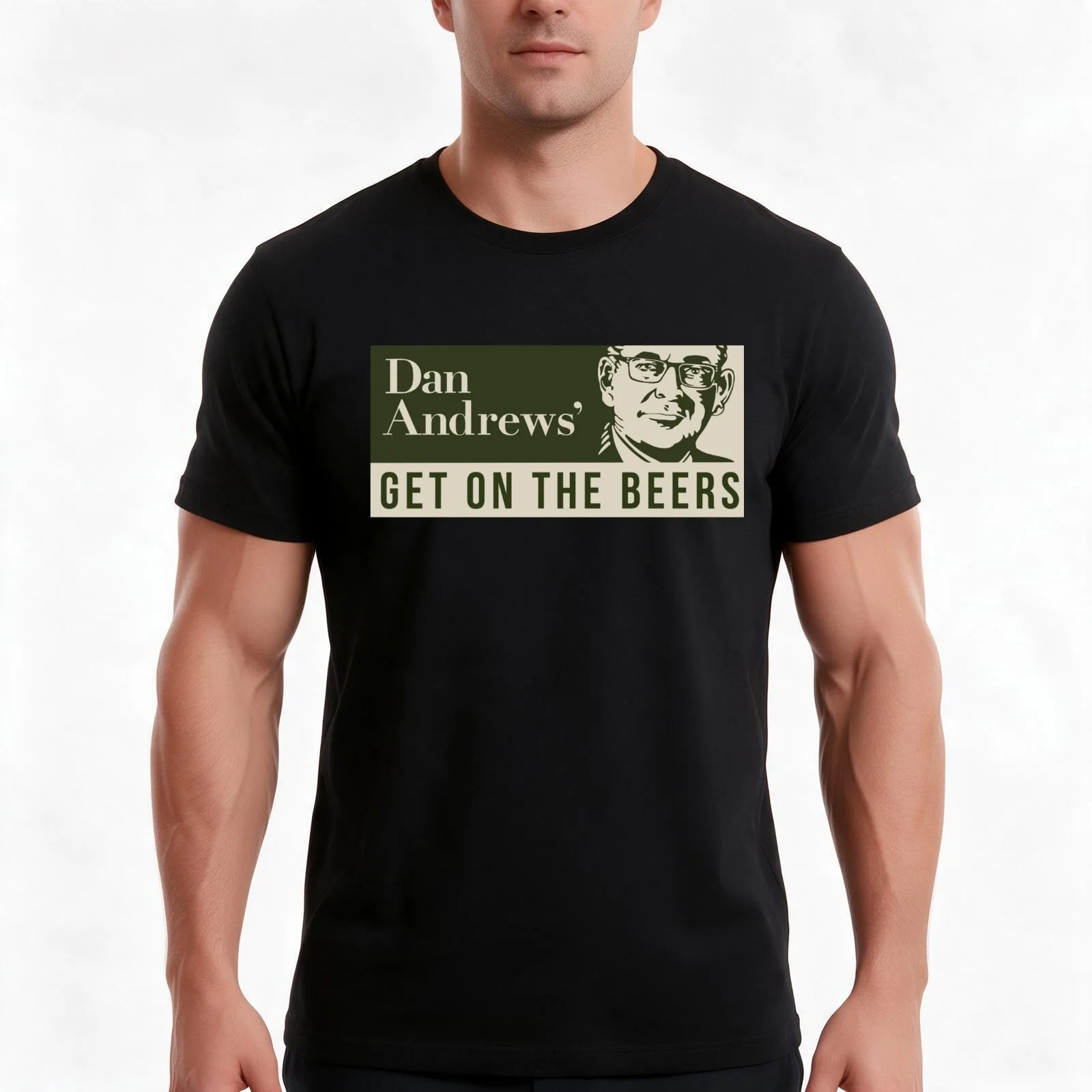 Dan Andrews T-Shirt, Summer Casual Cotton Tee, Oversized Streetwear Tops, Vintage Graphic Print, Loose Fit Short Sleeve