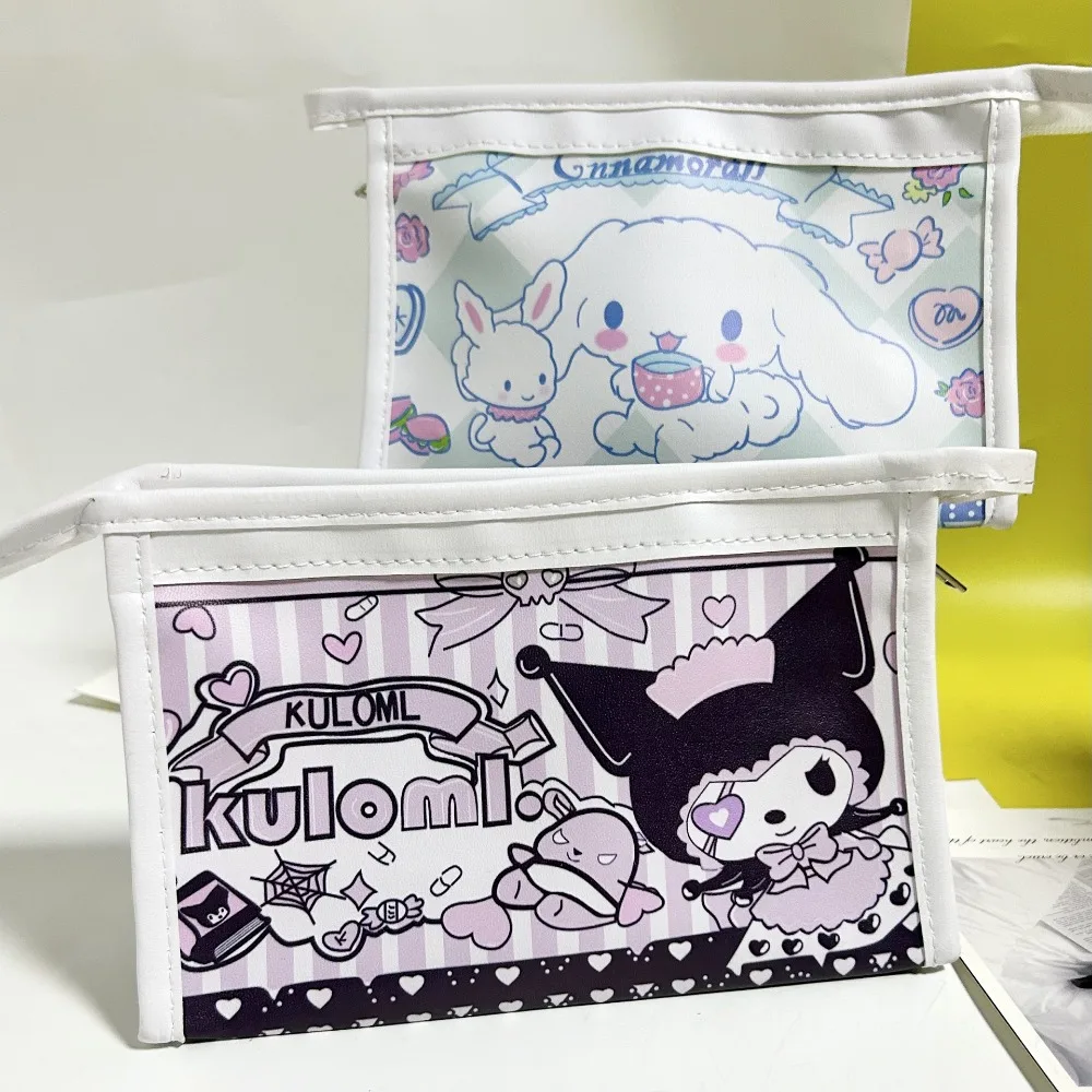 

Kawaii Gutt Anime Sanrio Kuromi Cartoon Large Capacity Multifunction Portable Pen Bag Study Stationery Take in Accessory Gift