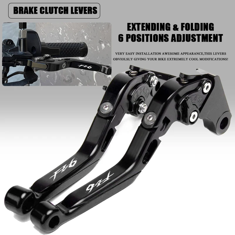 For FZ6 FZ 6 FAZER 2004-2010 XJ6 FZ6R 2009-2015 FZ8 2011-2015 Motorcycle Adjustable Folding Extendable Brake Clutch Lever