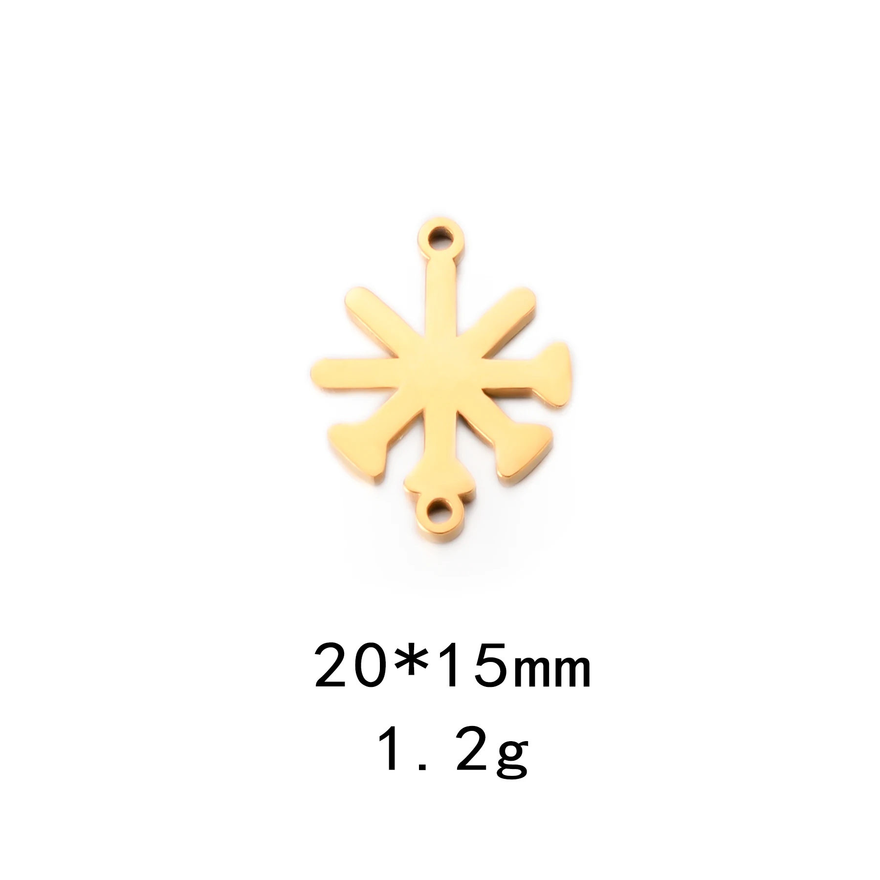 10pcs/lot Metal Stainless Steel Snowflake Snow Flower Connector Charms for DIY Bracelets Necklace Making Jewelry Accessories