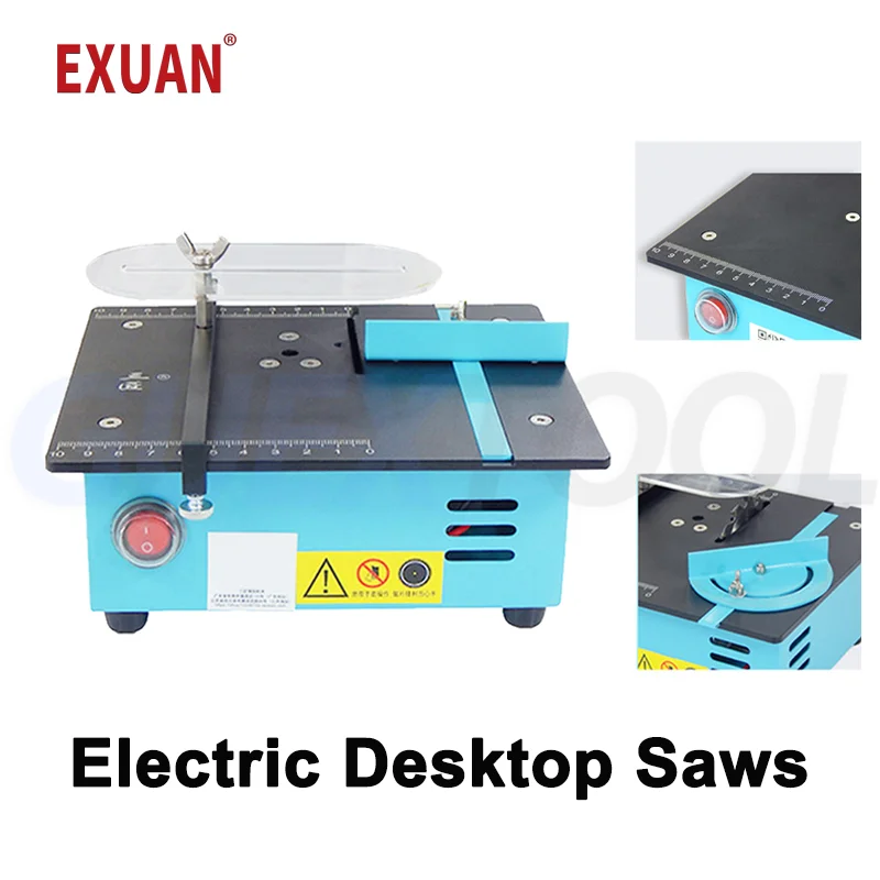 

96W Electric Desktop Saws Adjustable Mini Polishing Table Saw Small Woodworking Lathe Machine Household DIY Metal Cutter Machine