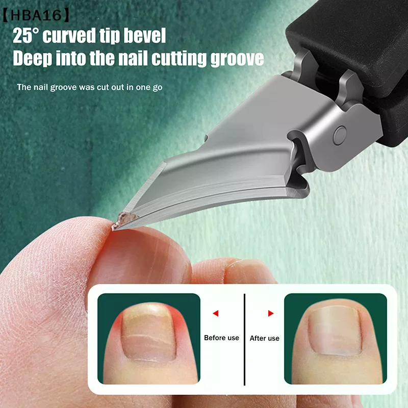 

Super Slanted Pointed Toenail Clipper For Ingrown Or Thick Toenails Trimmer Anti-Splash Nail Nipper With Stainless Steel