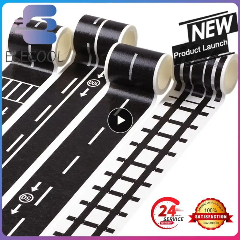 Railway Road Tape Paper Easy To Use Fun Improve Hands-on Ability Cultivate Creativity Interactive Learning Diy Design Length 5m