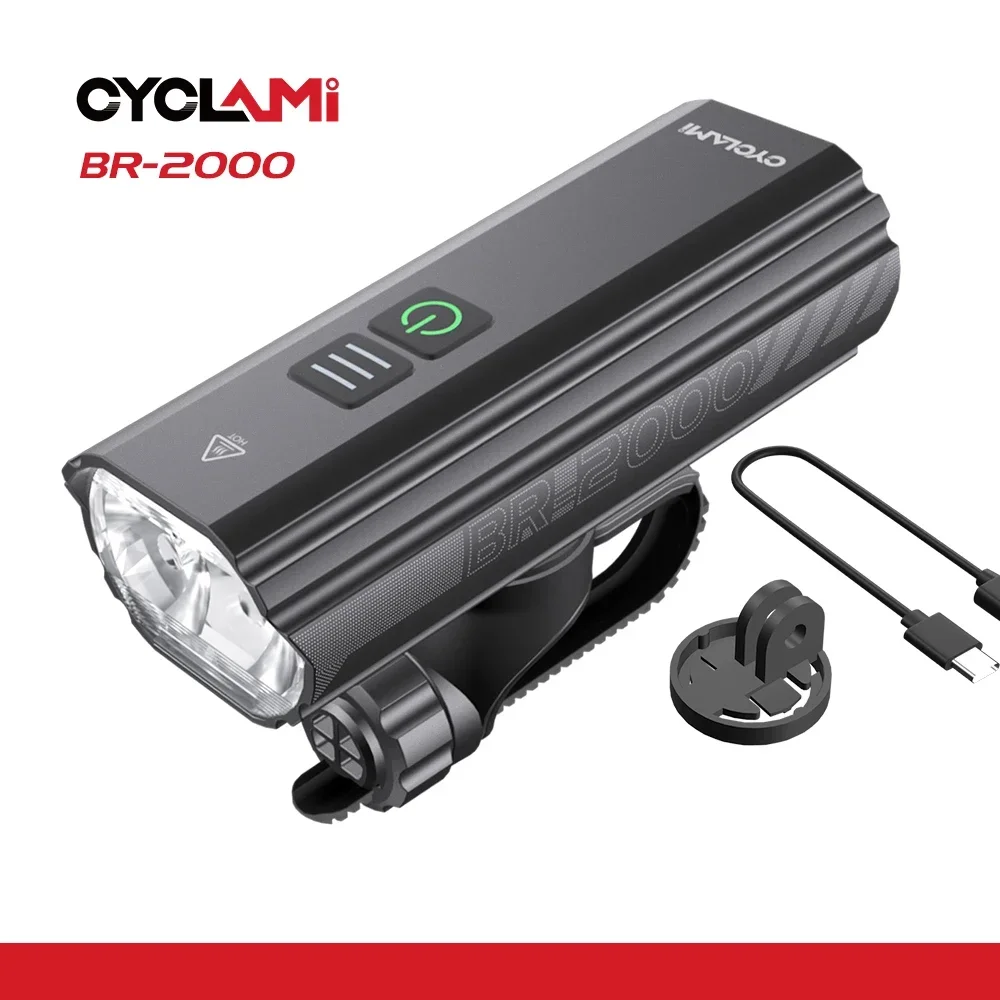 CYCLAMI Multi-Function Bicycle Bike Light 1200 2000 Lumens Bike Rechargeable Road MTB Cycling Safety Front Lights