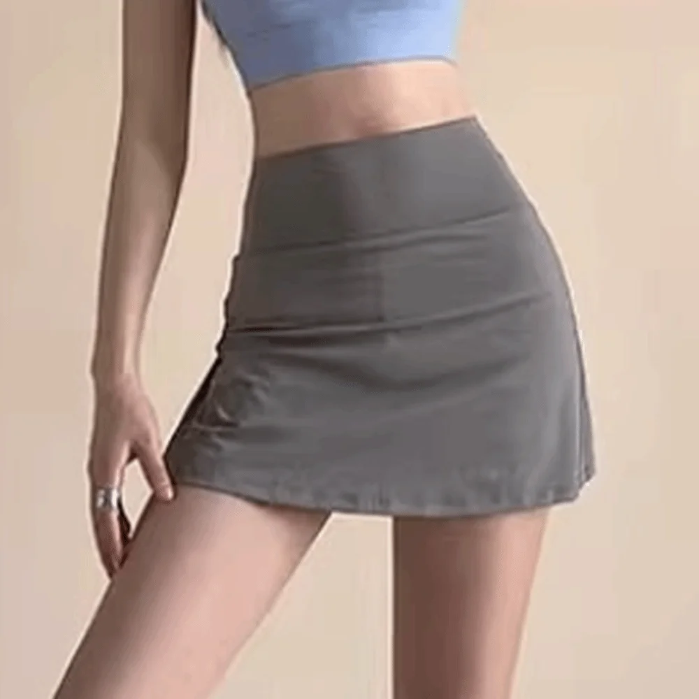 Anti Glare Pleated Tennis Skirt Quick-Drying Double Layer High Waisted Golf Skirts with Lining Breathable Yoga Sport Skirt Women