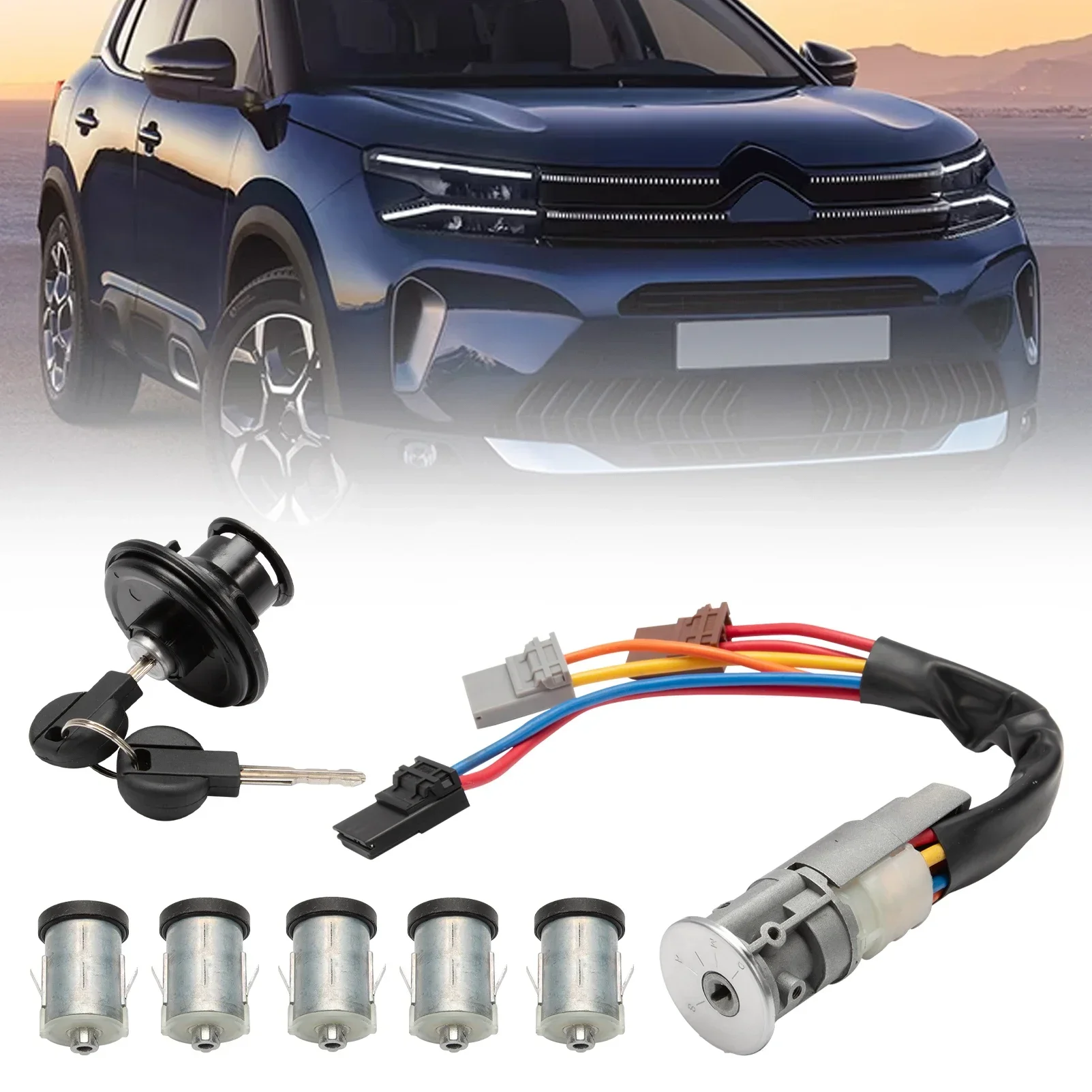 Lock Set Ignition Switch Kit 4162F4 4162L9 4162S1 4162-S1 For Citroen Jumpy Peugeot Expert Fiat Scudo Door Lock Barrels