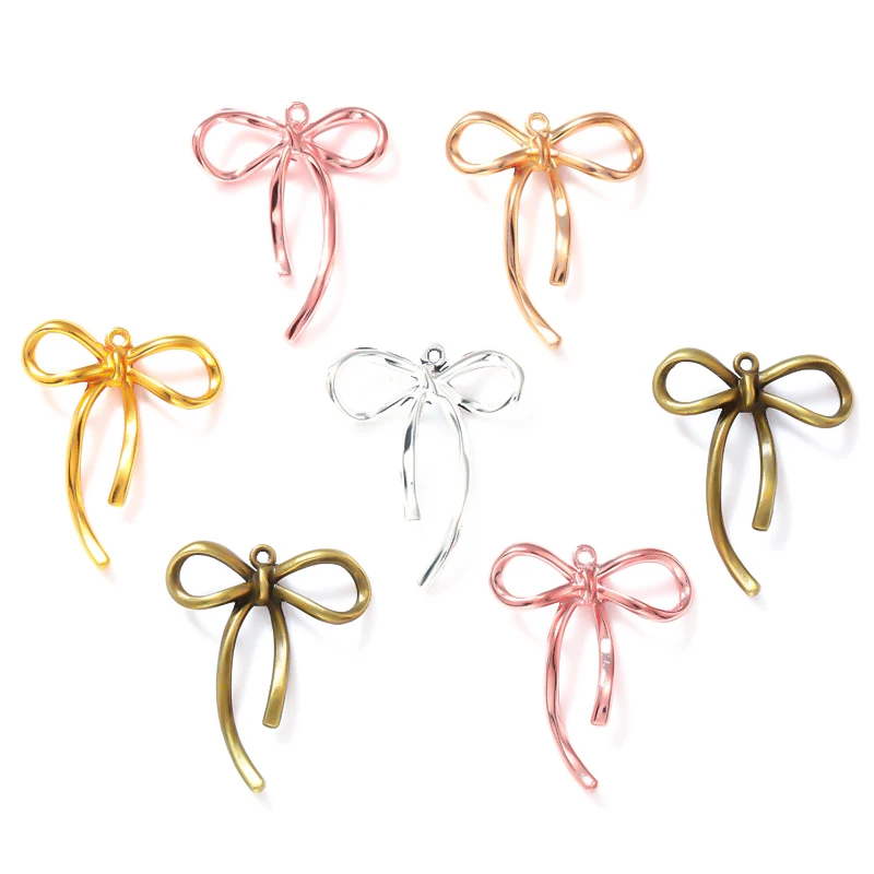 20 piezas delicados dijes de nudo de lazo para pulsera, collar, fabricación de joyería colgante, Artesanías hechas a mano, suministros diy 20*25mm N177