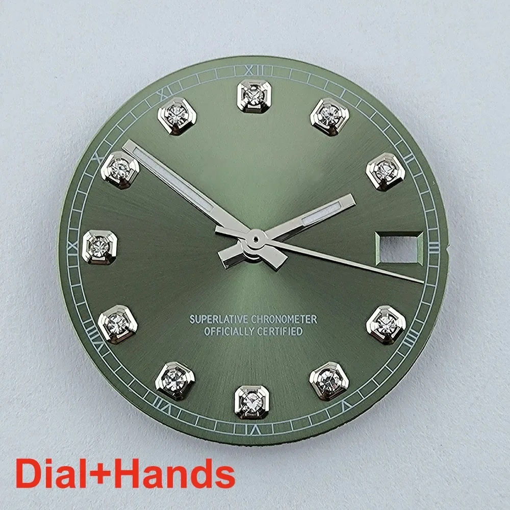 28.5mm NH35 Dial S logo Watch Face Diamond Number No Luminous Suitable for MOD Datejust NH35 NH36 movement watch accessories