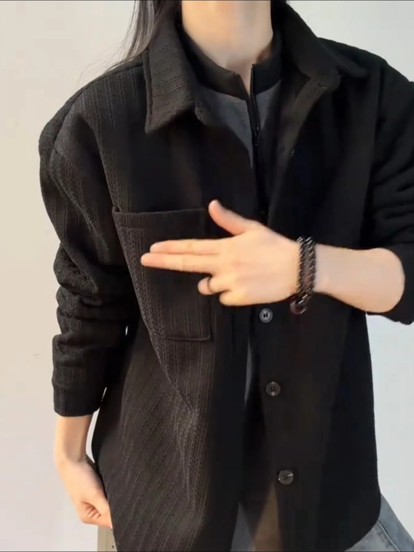 

Мужская полосатая куртка Bla в американском ретро-стиле с длинными рукавами, узором Fibone, премиум-класса, свободного кроя, повседневная верхняя одежда