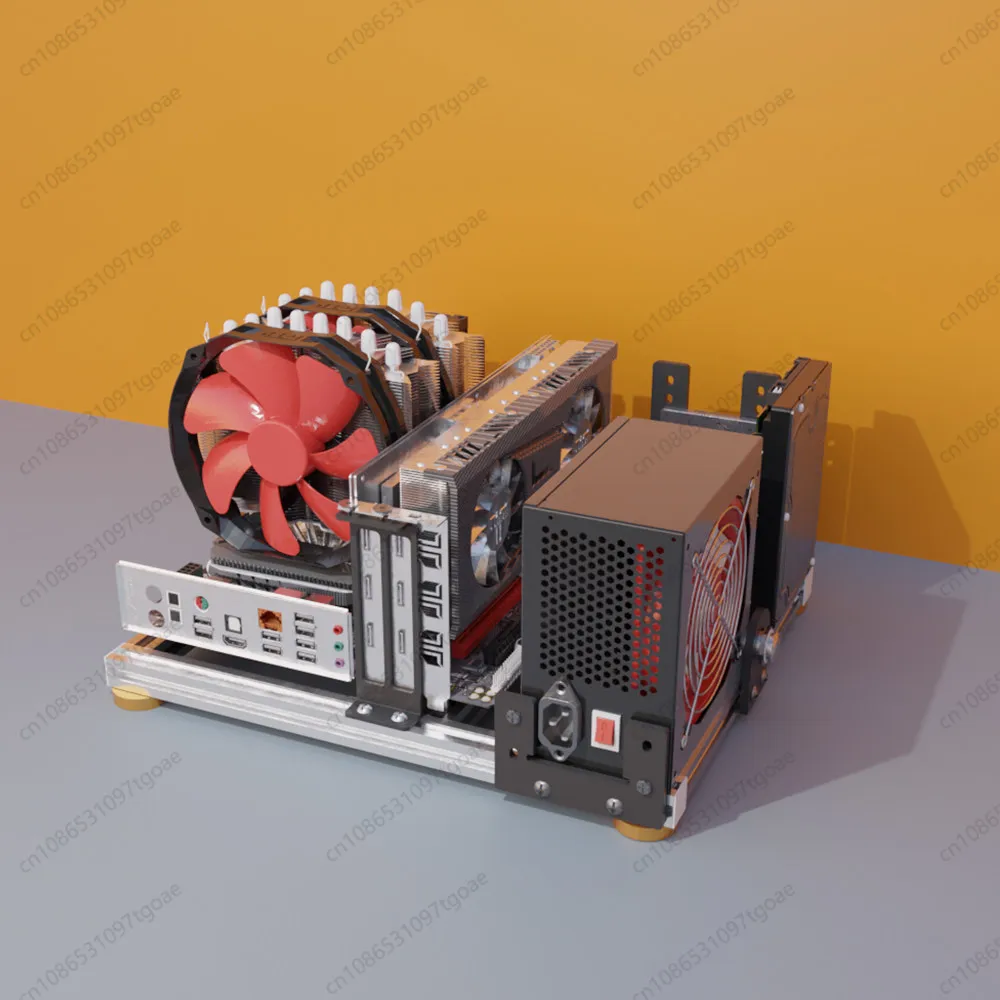 Full Aluminum Open Air PC Frame Chassis Multi Size Optional For ITX MATX ATX EATX Motherboard Water & Air Cooling Test Bench