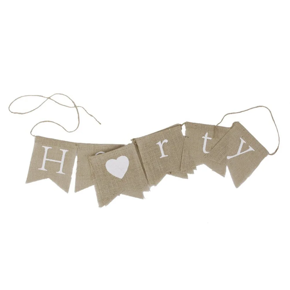 

Burlap Flag Hessian Bunting Banner Rustic Bridal Bridal Shower Decoration Shower Party Decoration Hen Party Decorations