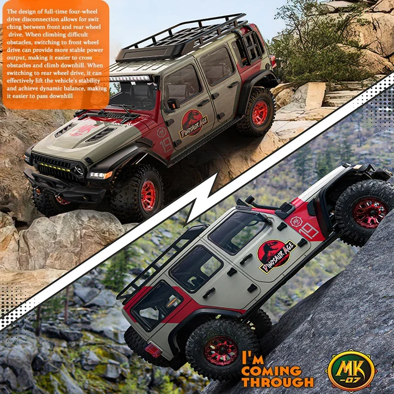 Riaario Croboll Mk07 RC Car1/7 Off-Road Climbing Vehicle With High And Low Speed Front Rear Differential Lock Transmission