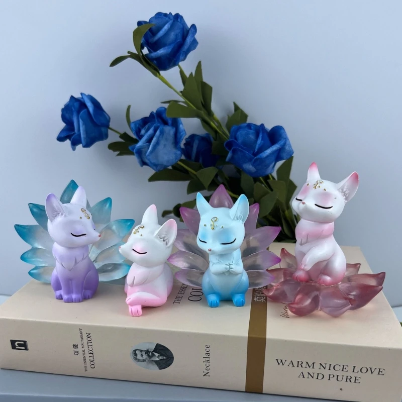 Nine Tails Foxes Silicone Molds DIY Crafts Plaster Mold Handmade-Scented Soap Table Ornament Mould Non-stick