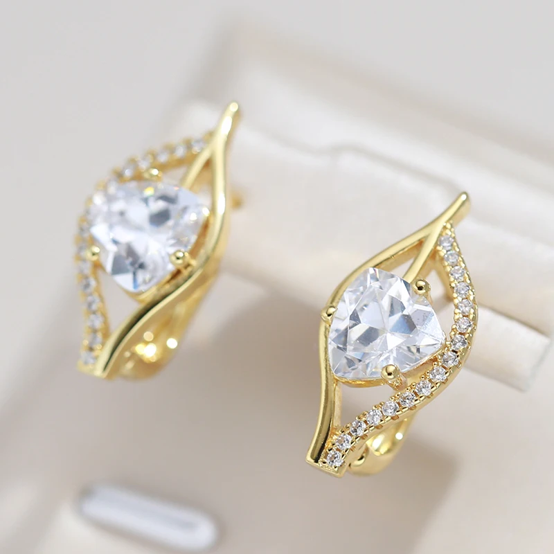 Kinel Trendy Silver Color Wedding Dangle Earrings Micro Wax Inlay irregular Natural Zircon Earrings For Women Fine Daily Jewelry