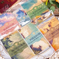 JIANWU Nature Scenery Series Vintage English Text Collage Decor Material Paper Creative DIY Journal Scrapbooking Stationery