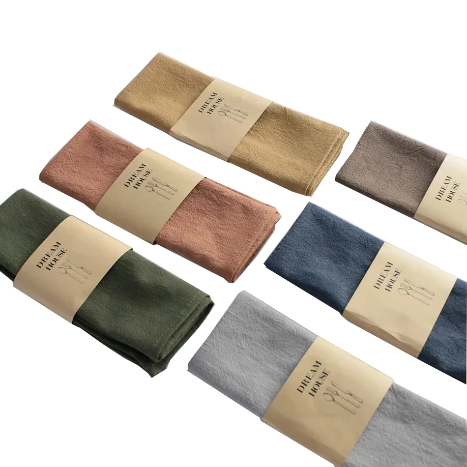 

10PCS Ramie Table Napkins,Reusable Cloth,Table Mat ,Kitchen Tableware Durable Towel ,for Family Dinners Weddings Party Dining