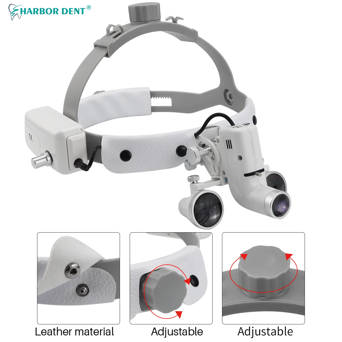 5W  Dental LED Head Light Lamp For Binocular Loupes Brightness Spot Ajustable Dentist Lab Headlamp Surgical Headlight