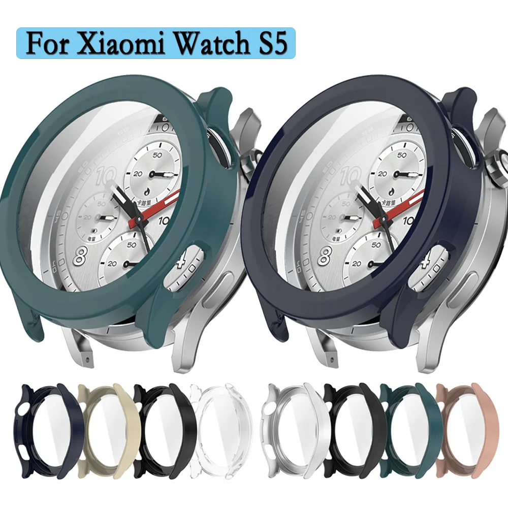 

Защитный чехол для Xiaomi Watch S5 с полным покрытием, жесткий корпус из поликарбоната с защитной пленкой из закаленного стекла для Xiaomi Watch S5
