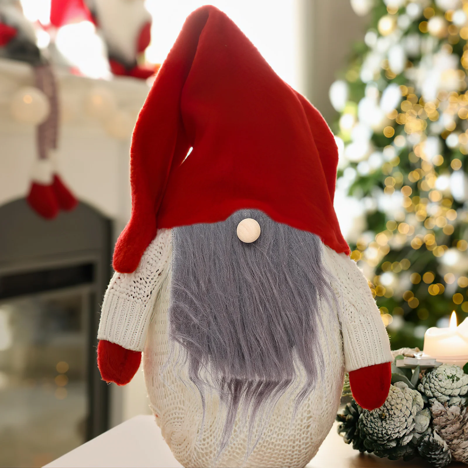 

Dwarf Accessory Set Gnome Beard for Gnomes Craft Kit Fake Beards Making Knome Wood Faux