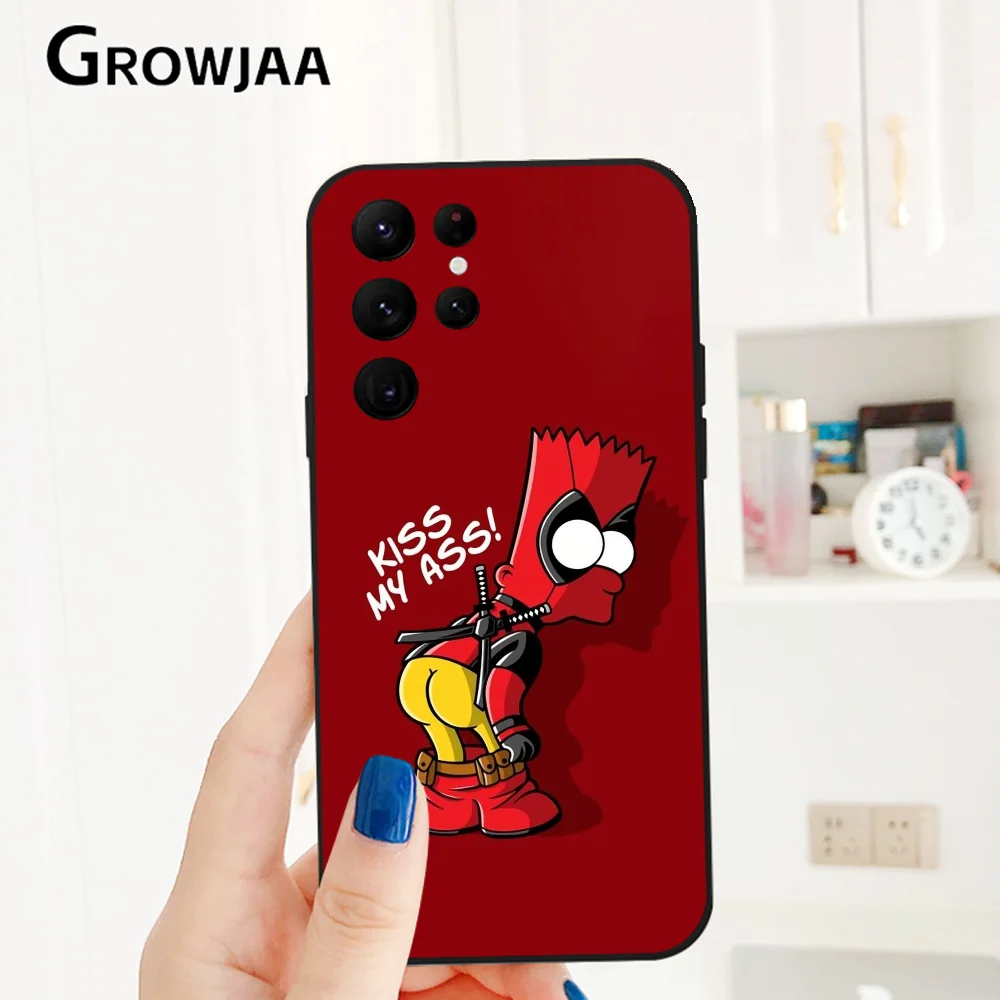 Coque de téléphone Les Simpsons Bartpool, étui de protection en silicone TPU pour Samsung Galaxy S24 Ultra, S22, S23 Ultra, S21, S20, 5G