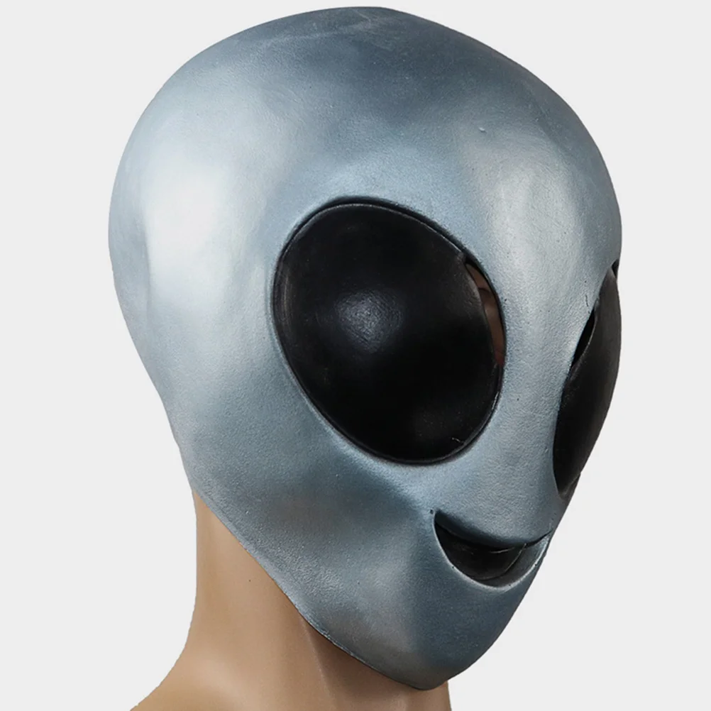 Traje negro, decoración aterradora, alienígena inflable, Cosplay, emulsión facial de Halloween, cubierta de accesorios de hombre de terror