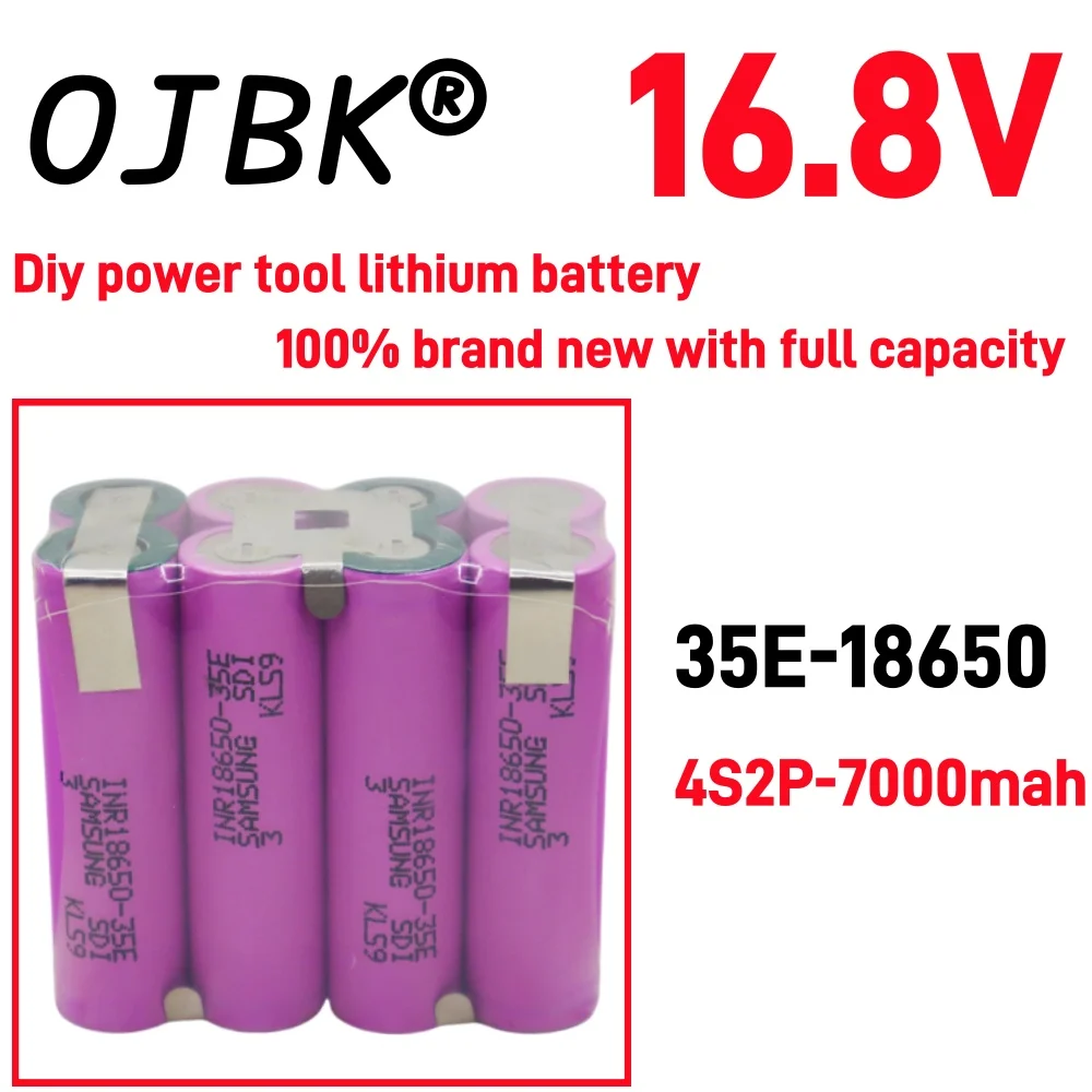 Original 100% full capacity 20A 18650 35E 3500mAh 7000mAh 3S 4S 5S 12.6V 14.8V 18V DIY screwdriver battery welding battery pack