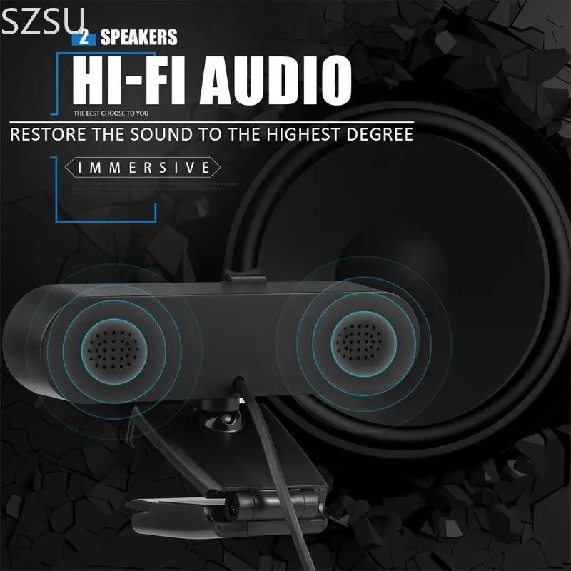 SZSU 2K Webcam 1080p Streaming -Webkamera mit Mikrofon -Breitbild -USB -Computer