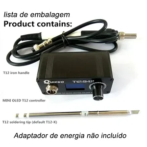 محطة لحام صغيرة QUICKO-T12-942 OLED ، مكواة لحام إلكترونية رقمية ، إصدار DC ، محمولة ، لا يوجد مصدر طاقة أعلى 9 مبيعات إلكترونيات رخيصة - رقم 6