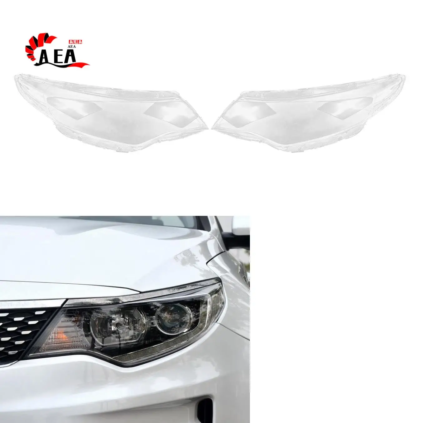 

AEA0-For Kia K5 Optima 2016 2017 2018 Headlight Shell Lamp Shade Transparent Lens Cover Headlight Cover