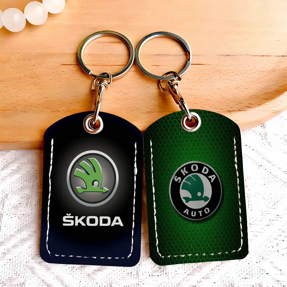 

Автомобильный модный держатель для карт с логотипом S-SK-SKODA-S с брелком для руководителя, чехол для банковского кредитного метро, автобуса