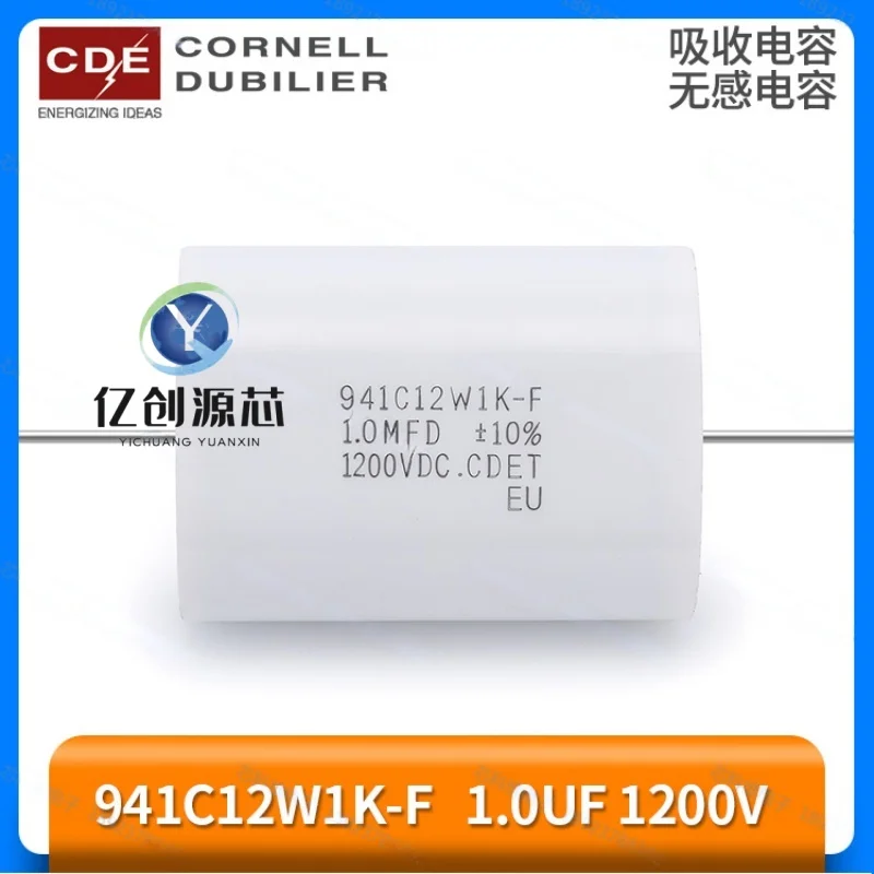 100% brand new original 941C12W1K-F 1UF 1200V 1.0UF 1MFD 1200VDC American CDE non-inductive absorption capacitor