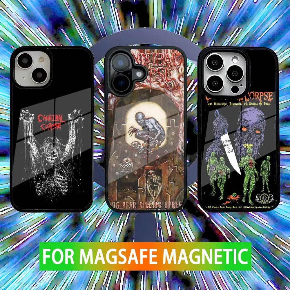 

C-Cannibal C-Corpse Phone Case For iPhone 16,15,14,13,12,11,Pro,Max,Plus,Mini,SE New Magsafe Magnetic Wireless Charging