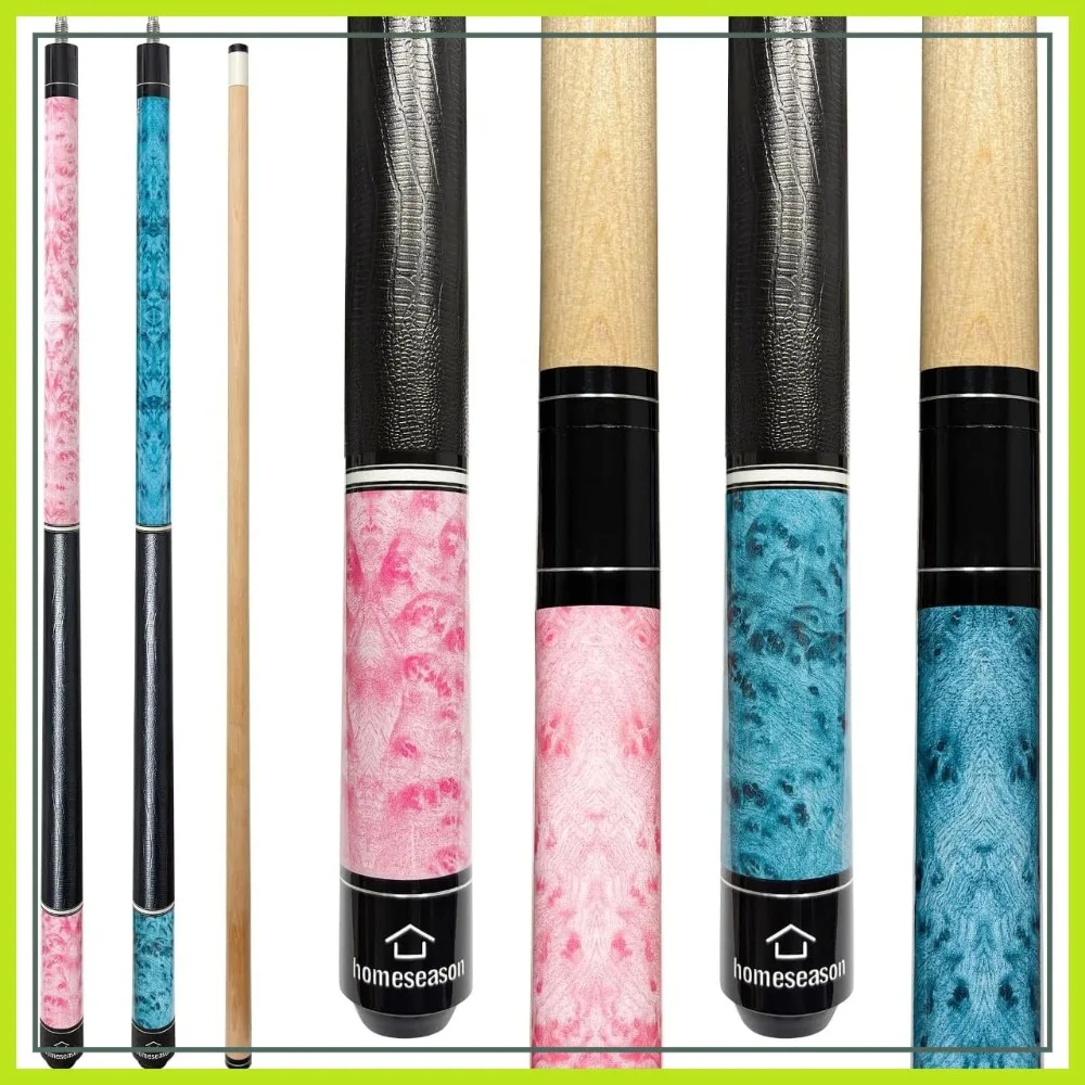 

58 inch Pool Cue Stick 13mm Tip Billiard Cue Sticks, Low Deflection for Enhanced Accuracy