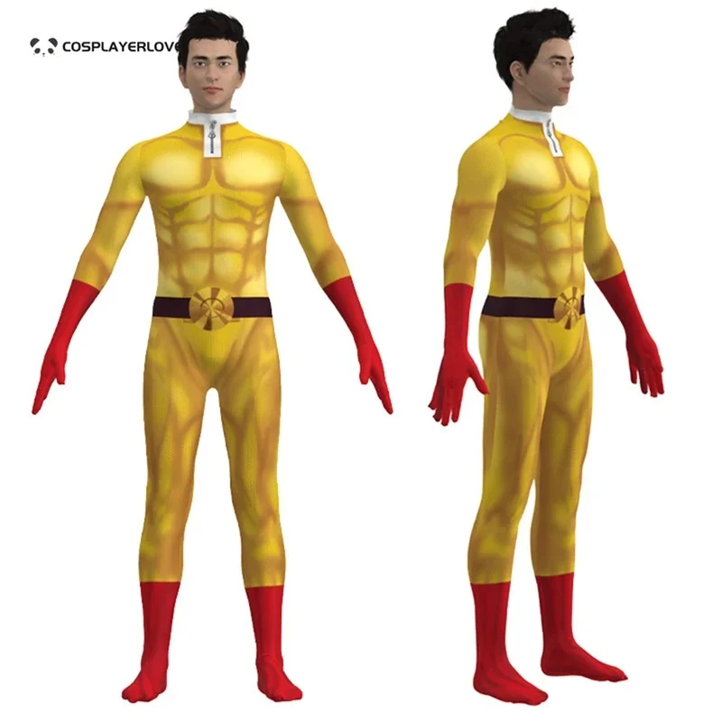 20262026 122026 11Punch Man Saitama Jumpsuit Cosplay Costume Halloween Christmas Carnival view 2