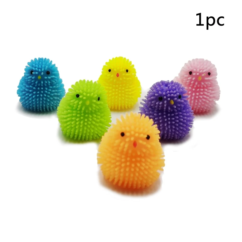 

Mini Squeezey Toys Mini Chick Inflatable Electronic Flashing Toy Stress Balls