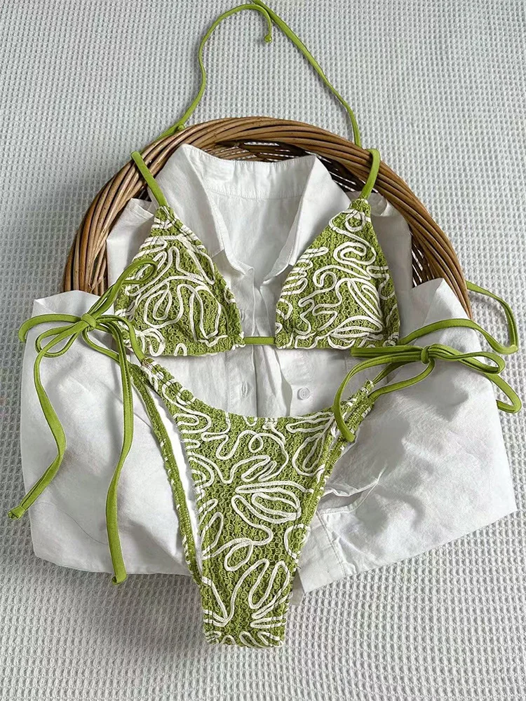 

NEW All Season Backless Bikinis 2 PieceVzvn Sexy Laced Up Brazil Bikini Set Women Split Swimsuit Beach Vacation Bikini