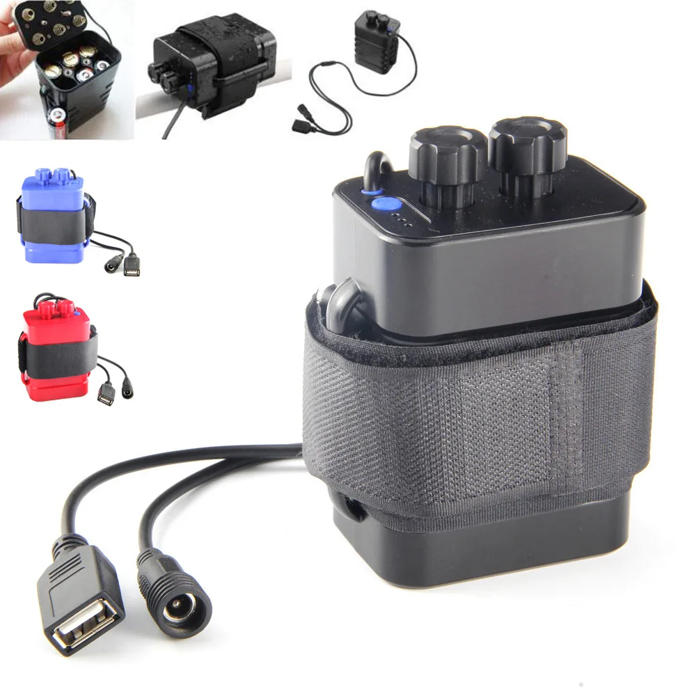 

18650 Battery Box, with Usb/dc8.4v Output, Outdoor Waterproof Diy Lithium Battery Box, Battery-free Portable Mobile Power Supply 6/18650 Battery Connection Flashlight