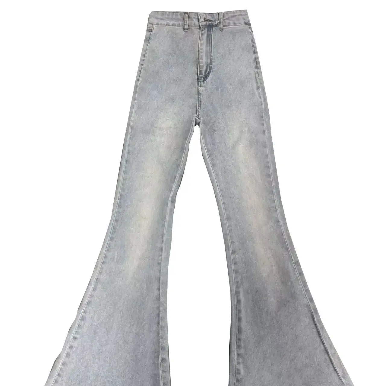 Słodkie pożądanie po trójwymiarowych, szykownych jeansach z kokardą damskie na lato 2025, z wysokim stanem, wyszczuplające biodra, rozszerzane spodnie (dłuższe)