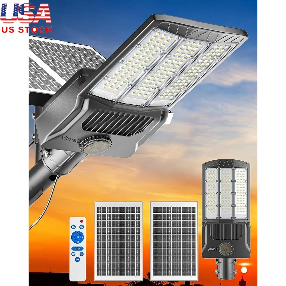 

Solar Street Lights 550000LM SL-8800W LED Flood Light Waterproof IP67 Dusk to Dawn Outdoor Security Lighting Parking Lots