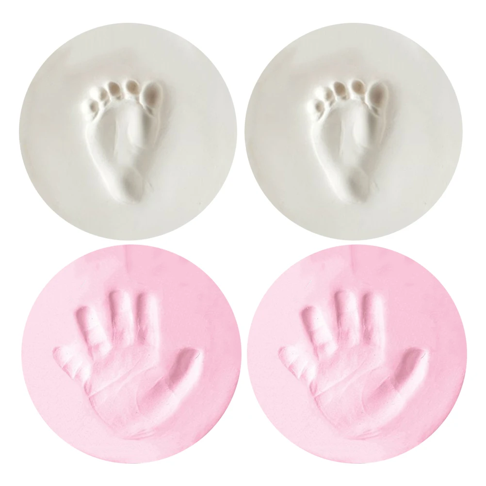 

4 Pcs Foot Print Material print Newborn Footprint Pad Mud Memory Gift Kids Footprint Decorative Souvenir