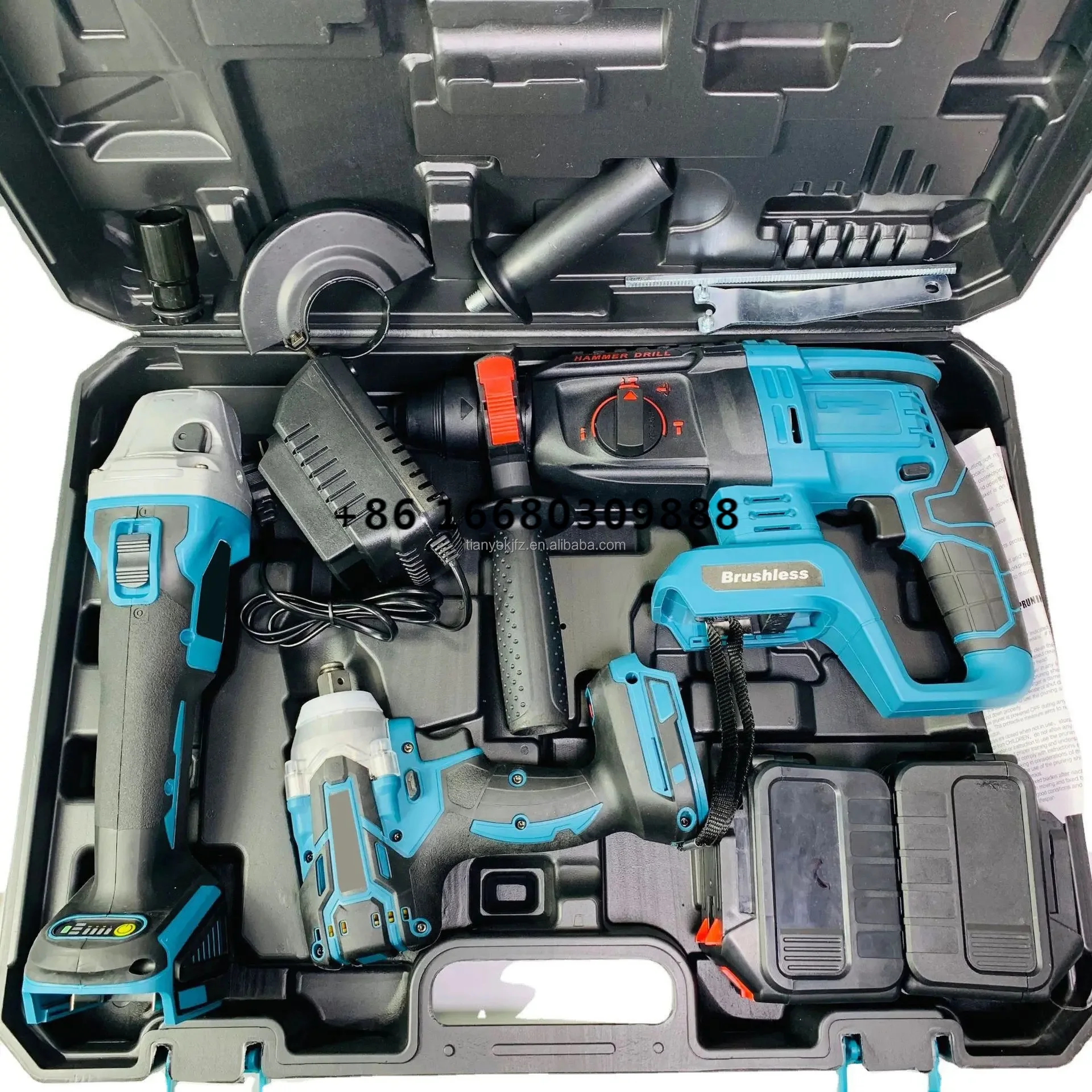 Wholesale Professional 3 in 1 Cordless Power Tools Set Power Construction Tools Hardware Supplies Wrench Drill Set ToolsFactory