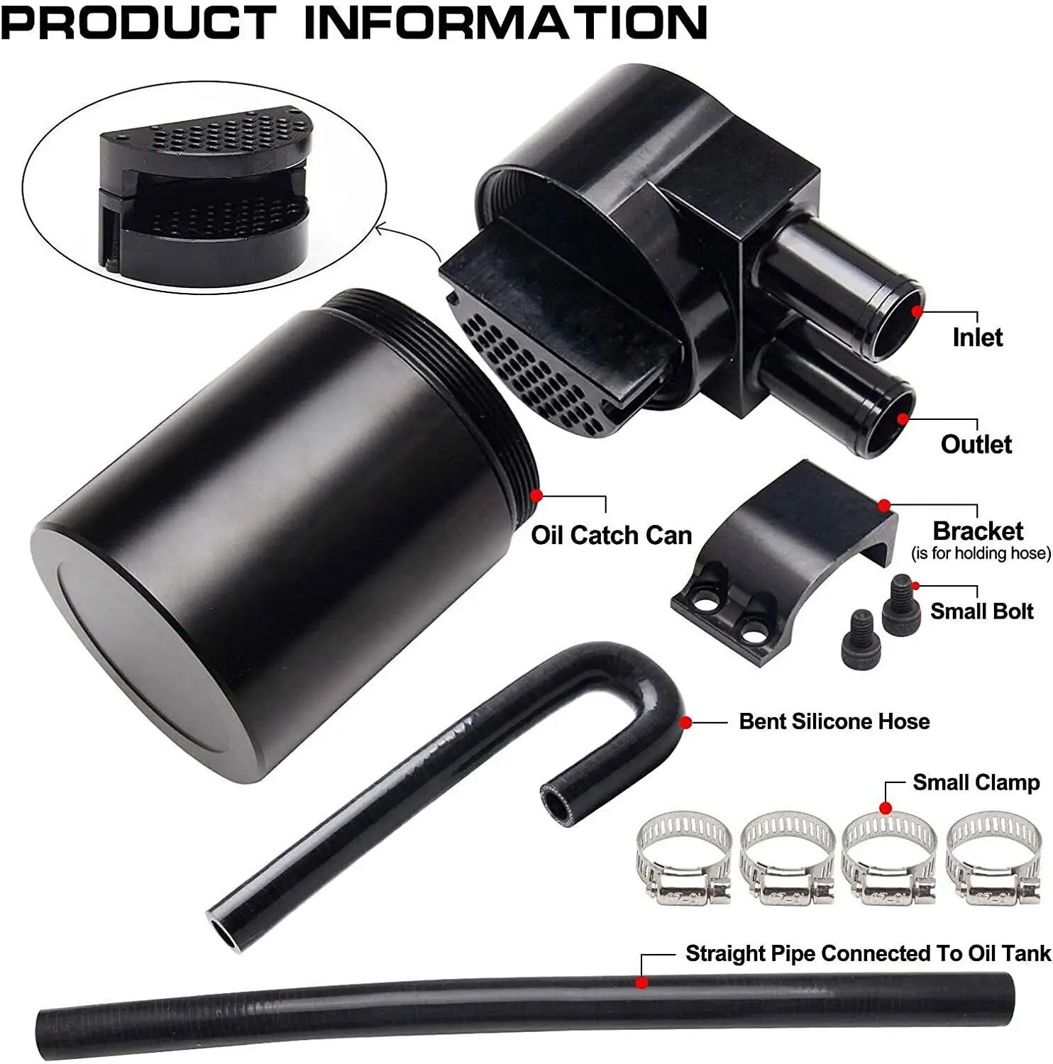 Serbatoio olio per BMW N54 335i 135i E90 E92 E82 2006-2010 Serbatoio nero