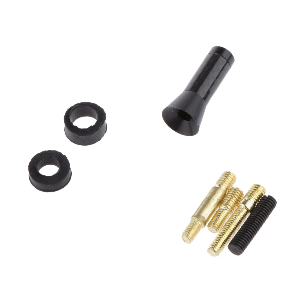 

black color short Car AM/ Radio Aerial Mast Screw Type Universal with Screws 4 M5 M6