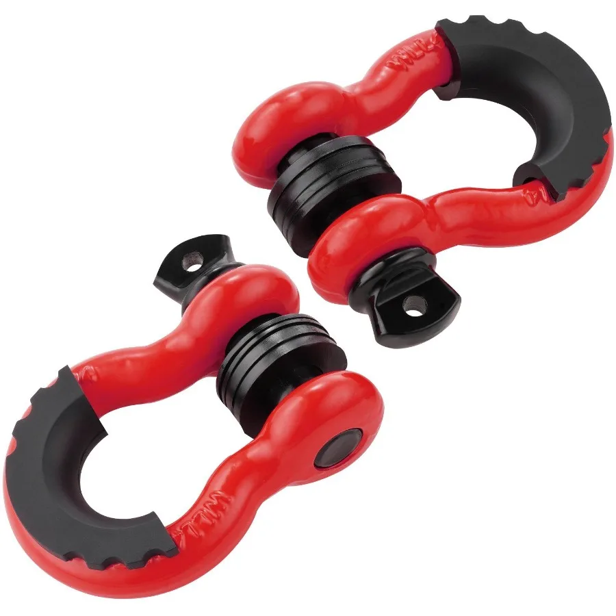 

3 4 DRing Shackle 2 Pack Alloy Steel Shackles 62832 lbs 28.5 Ton Break Strength with 7 8 Screw Pin Isolators Washers Heavy Dut
