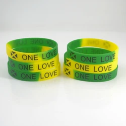 10x ONE LOVE Jamaica AFRICA Rasta Reggae Punk Hiphop Silicone Bracelet Wristband Fashion Jewelry